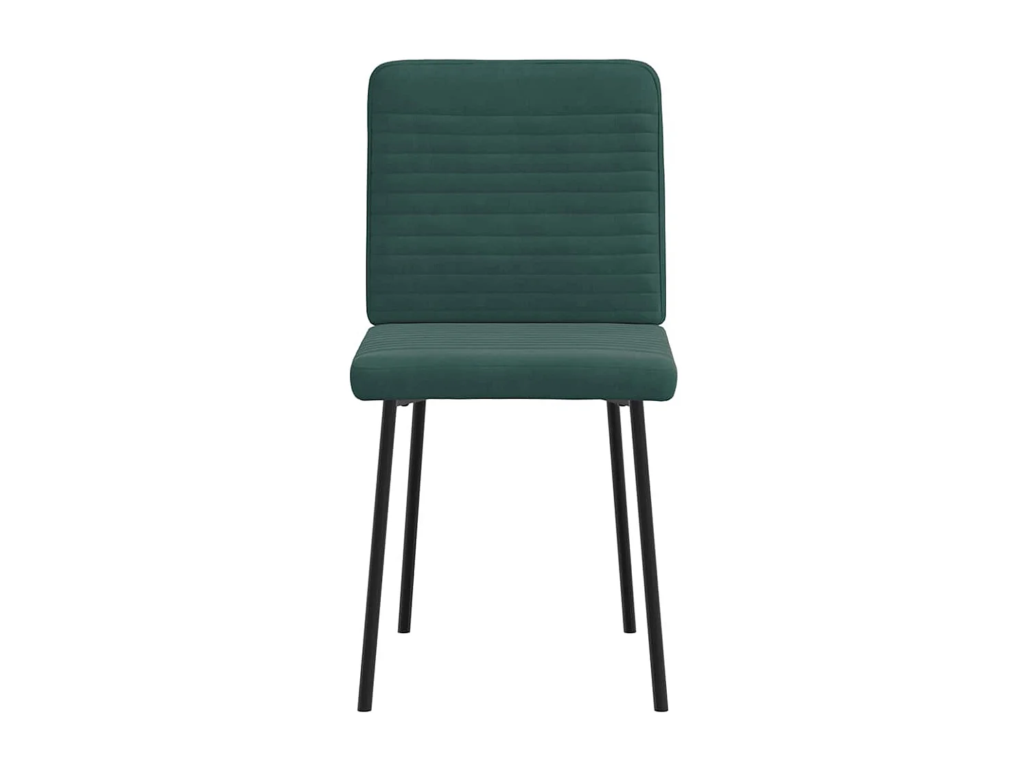 Chaises à manger lot de 6 vert foncé velours