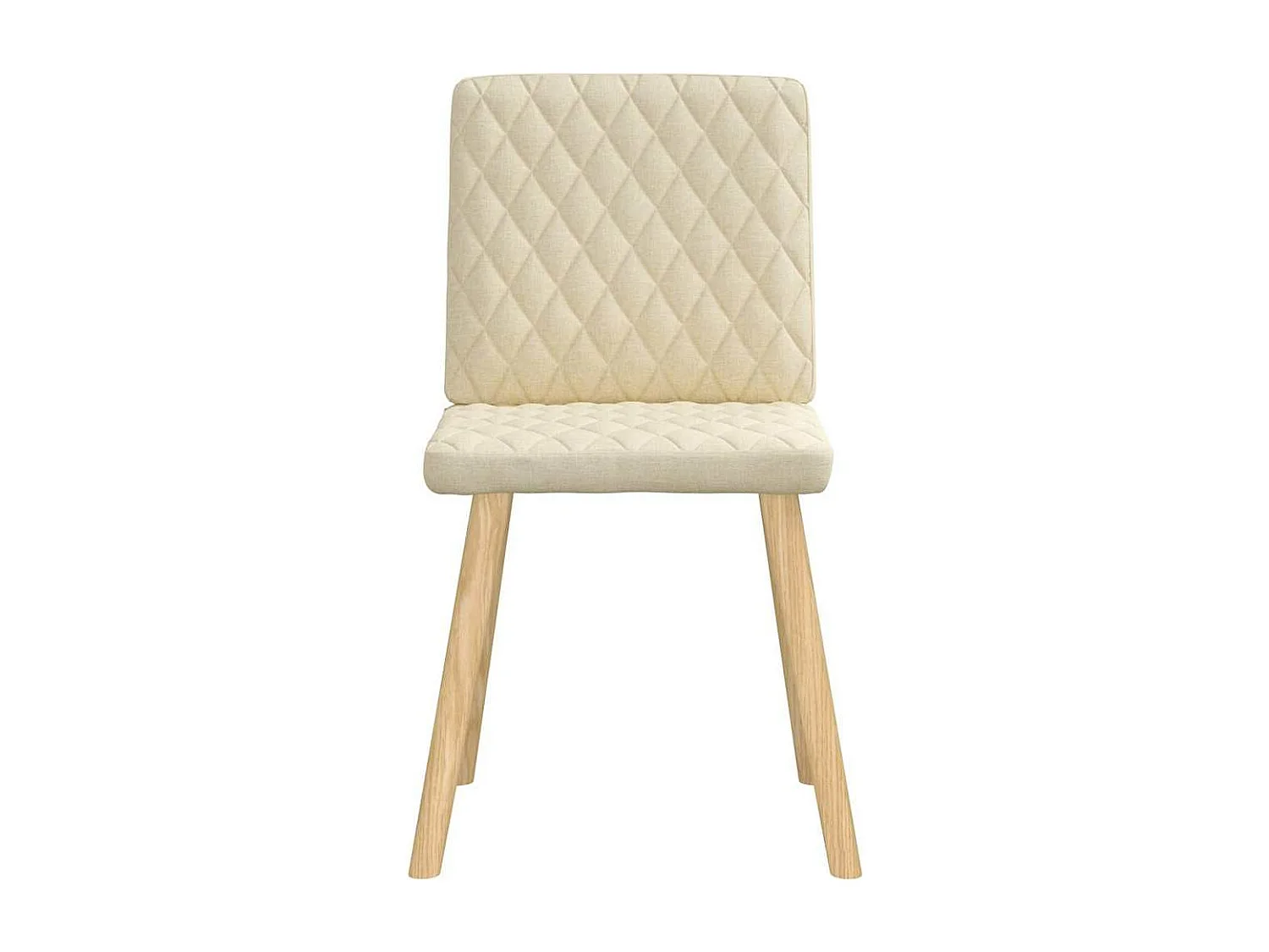 Eetkamerstoelen 6 st stof crèmekleurig