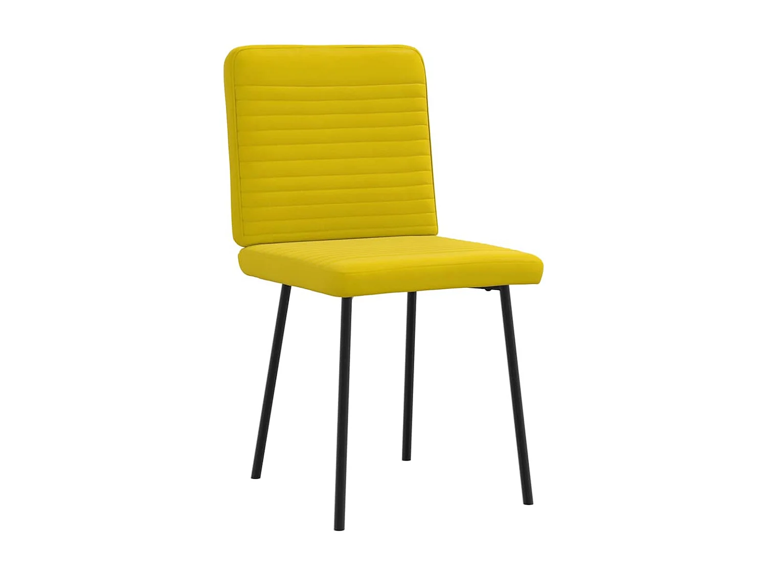 Cadeiras de jantar 6 peças veludo amarelo