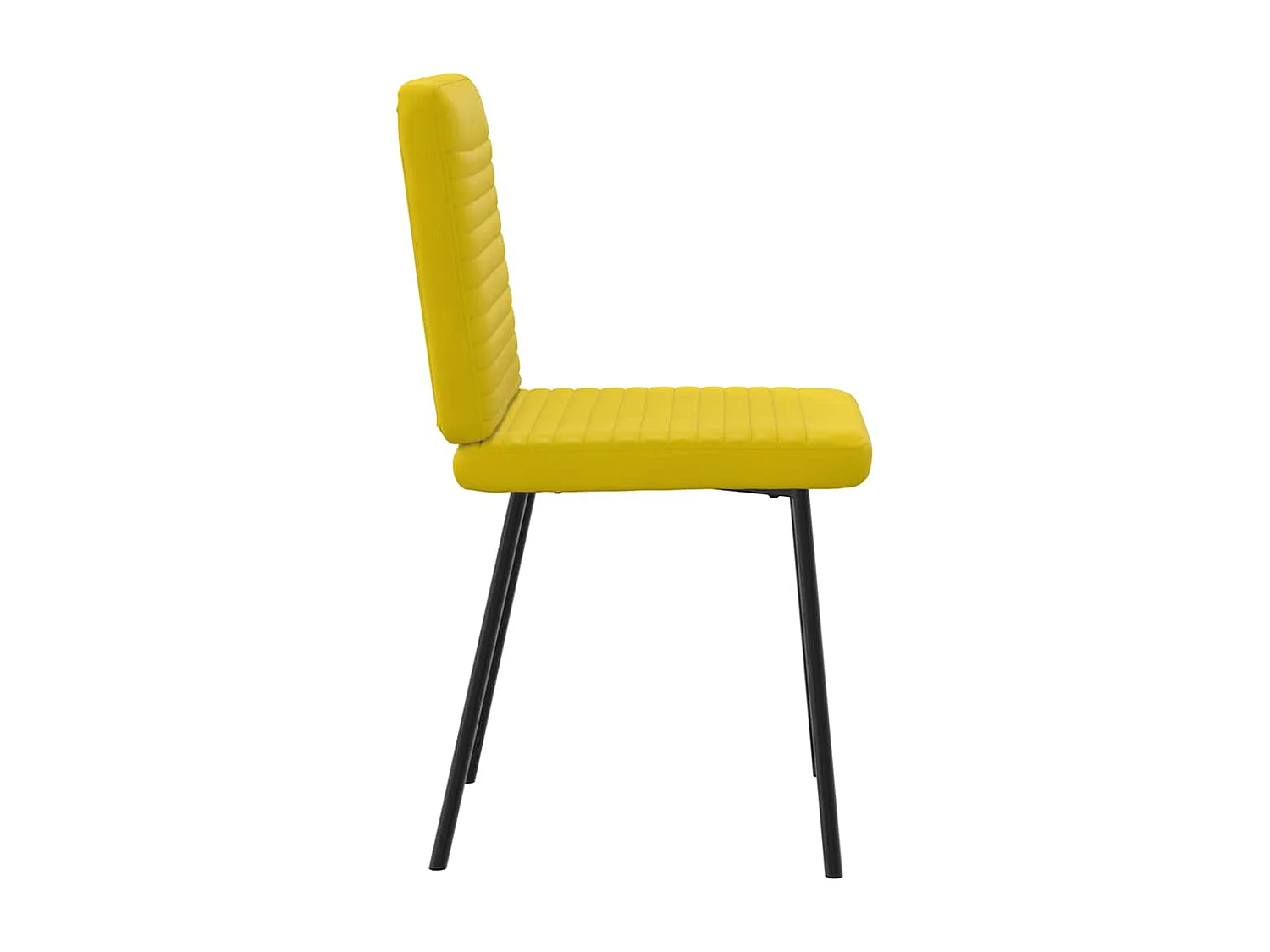 Chaises à manger lot de 6 jaune velours