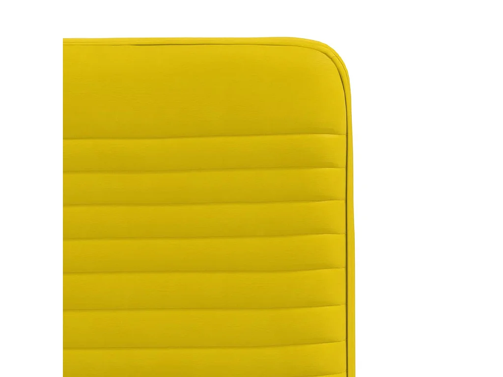 Chaises à manger lot de 6 jaune velours