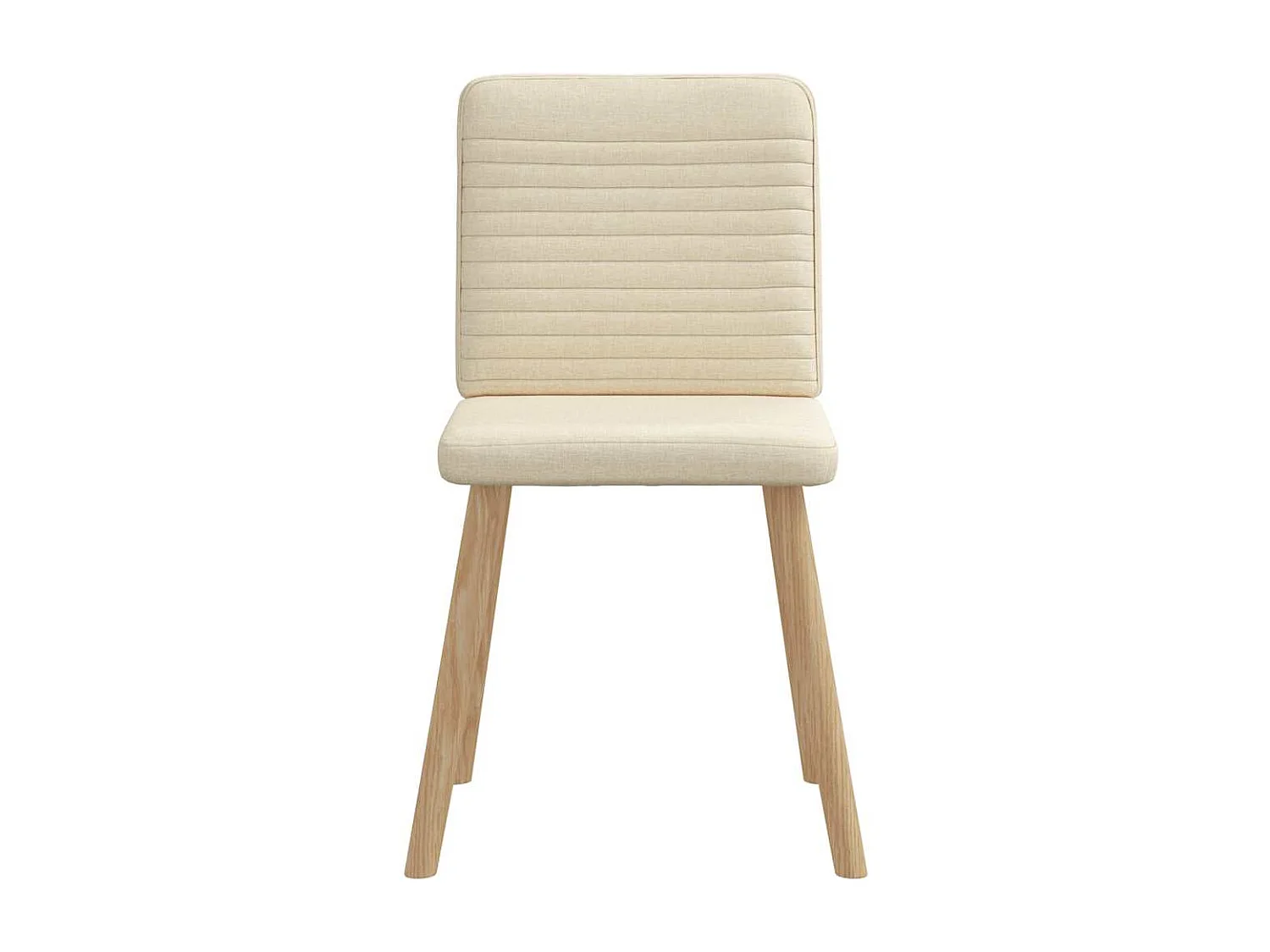 Chaises à manger lot de 6 crème tissu