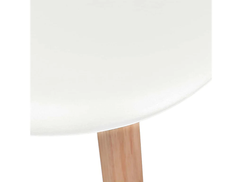 Cadeiras de jantar 6 peças plástico branco