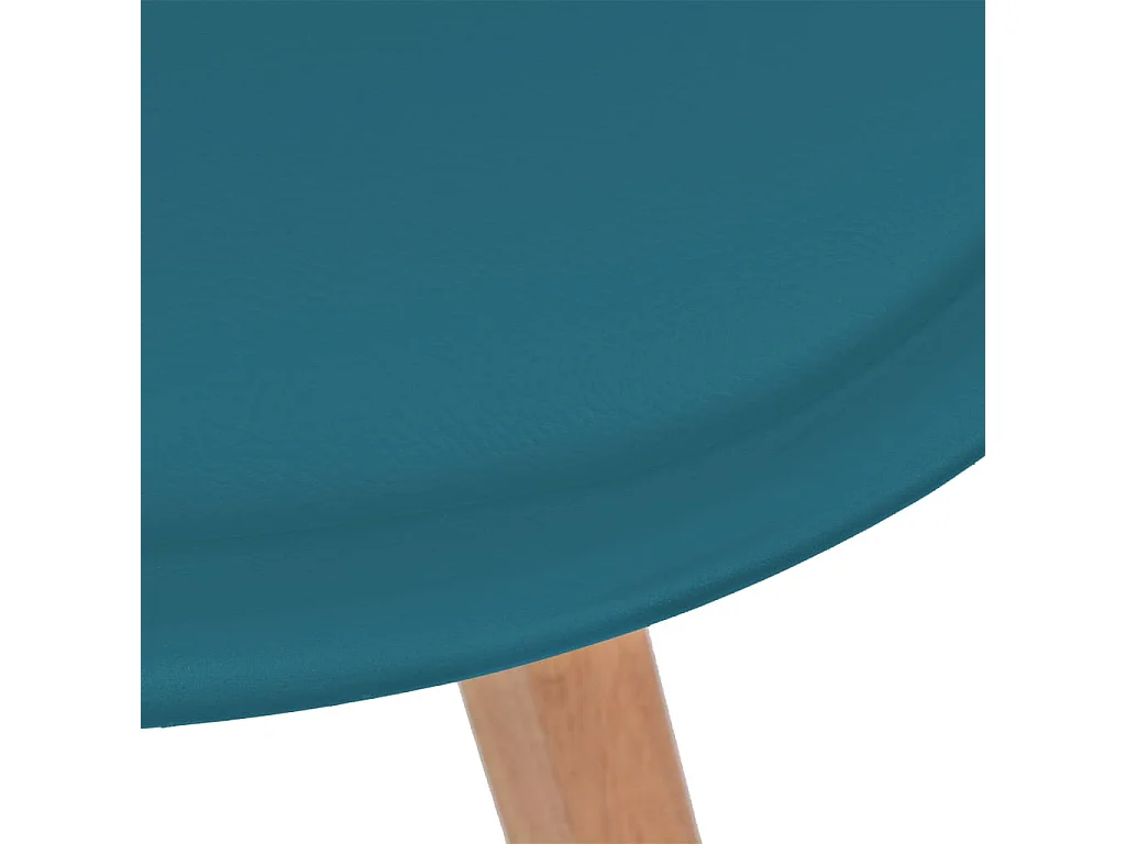 Chaises à manger lot de 6 Turquoise Plastique