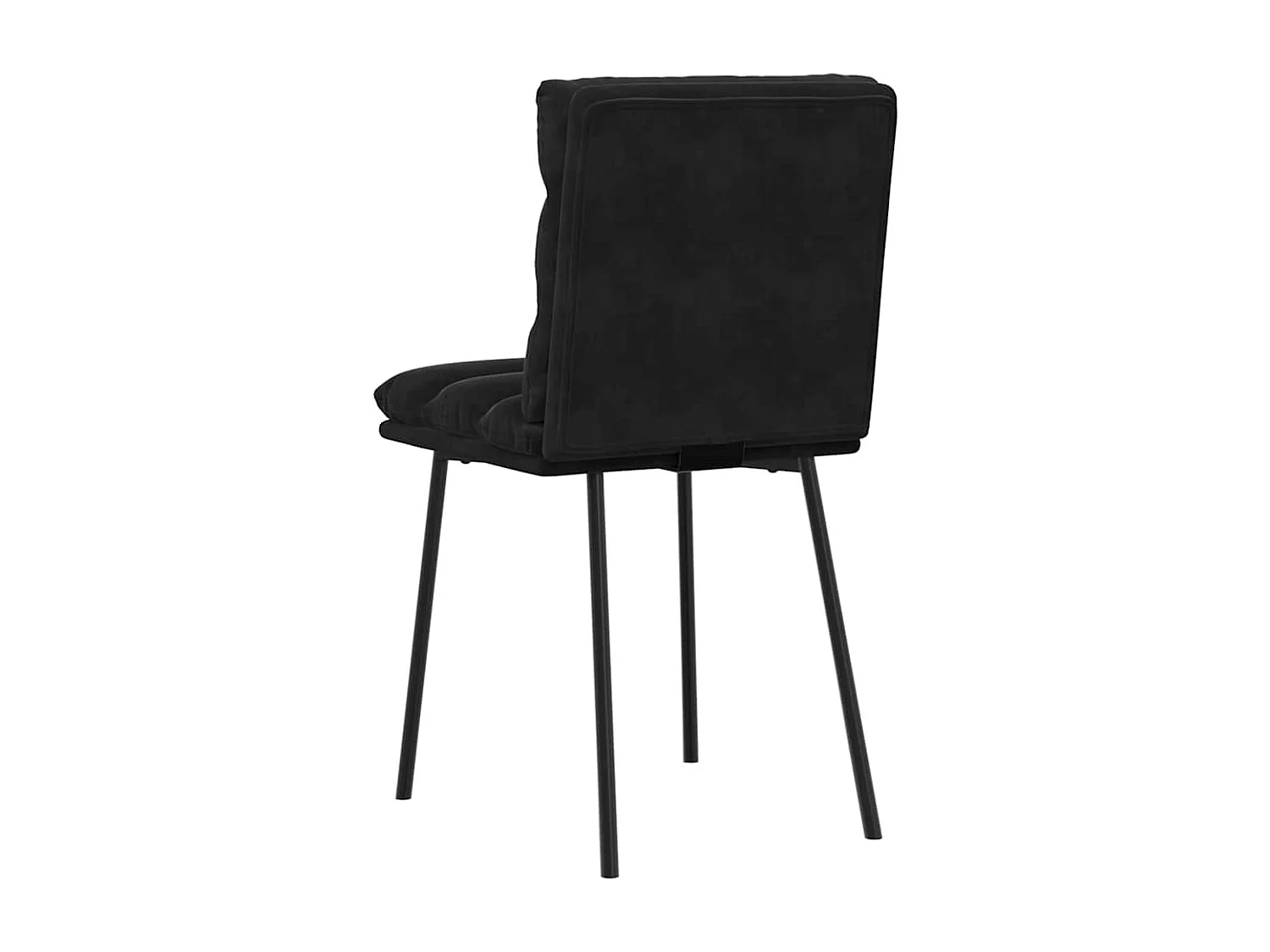 Silla de comedor 6 unidades terciopelo negro
