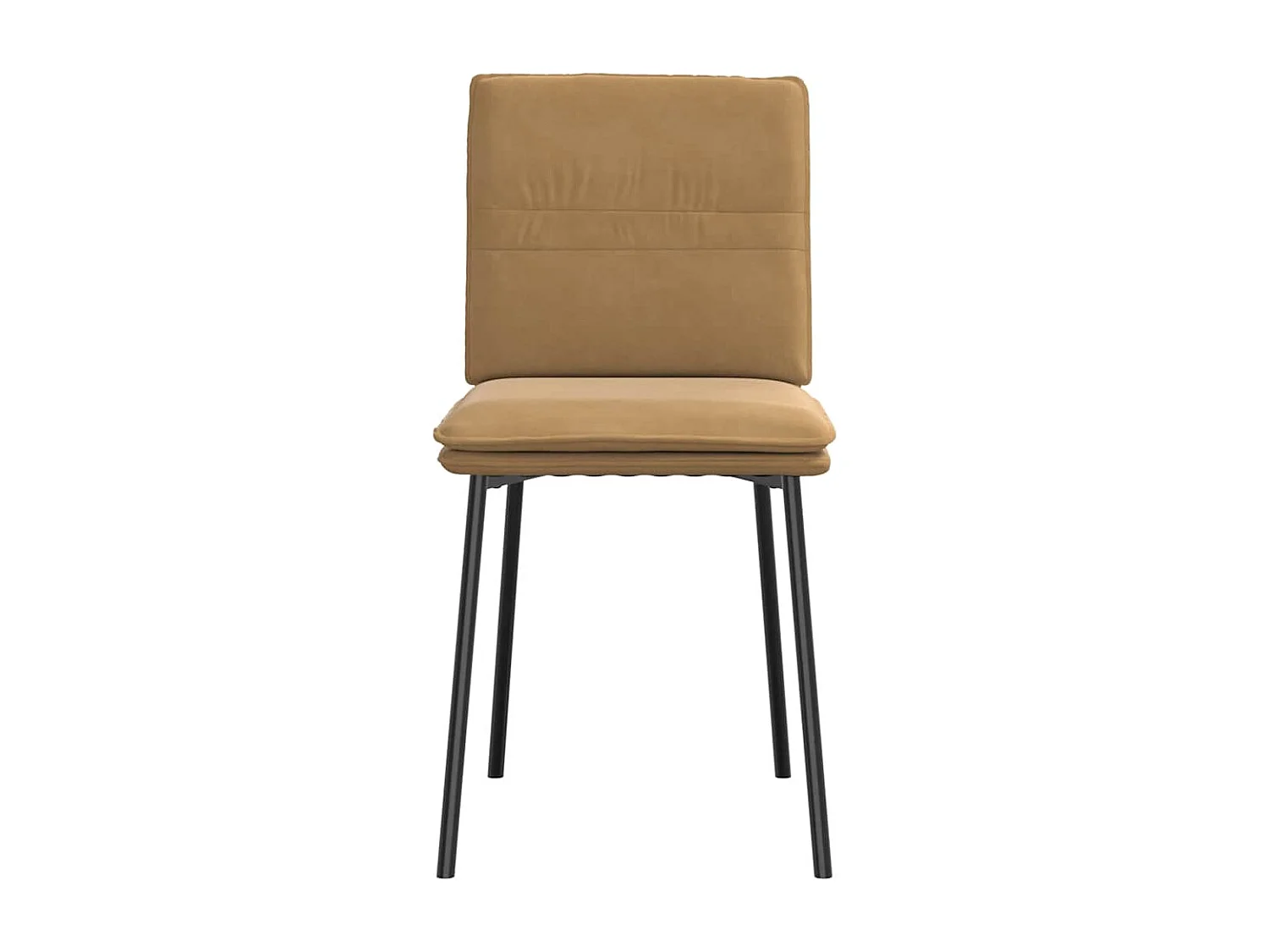 Chaises à manger lot de 6 marron velours