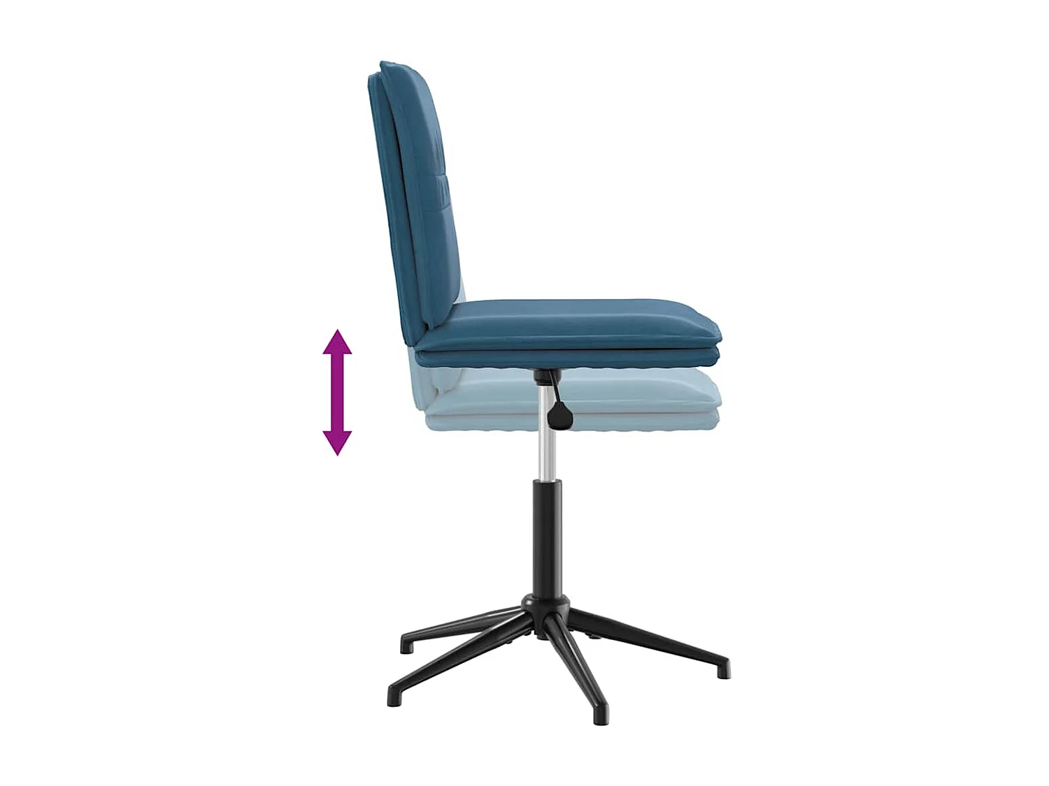 Chaises à manger lot de 6 bleu velours