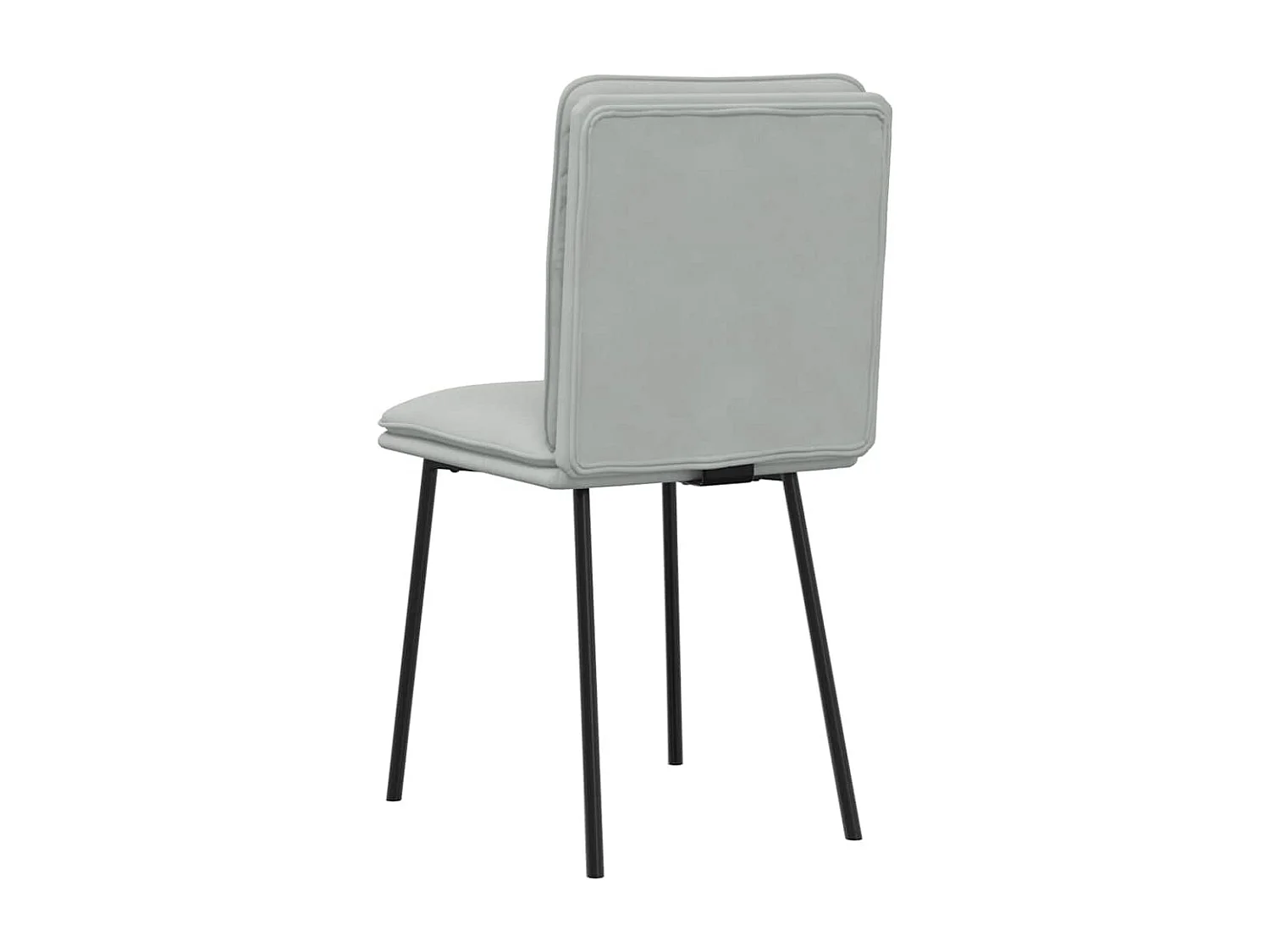 Chaises à manger lot de 6 gris clair velours