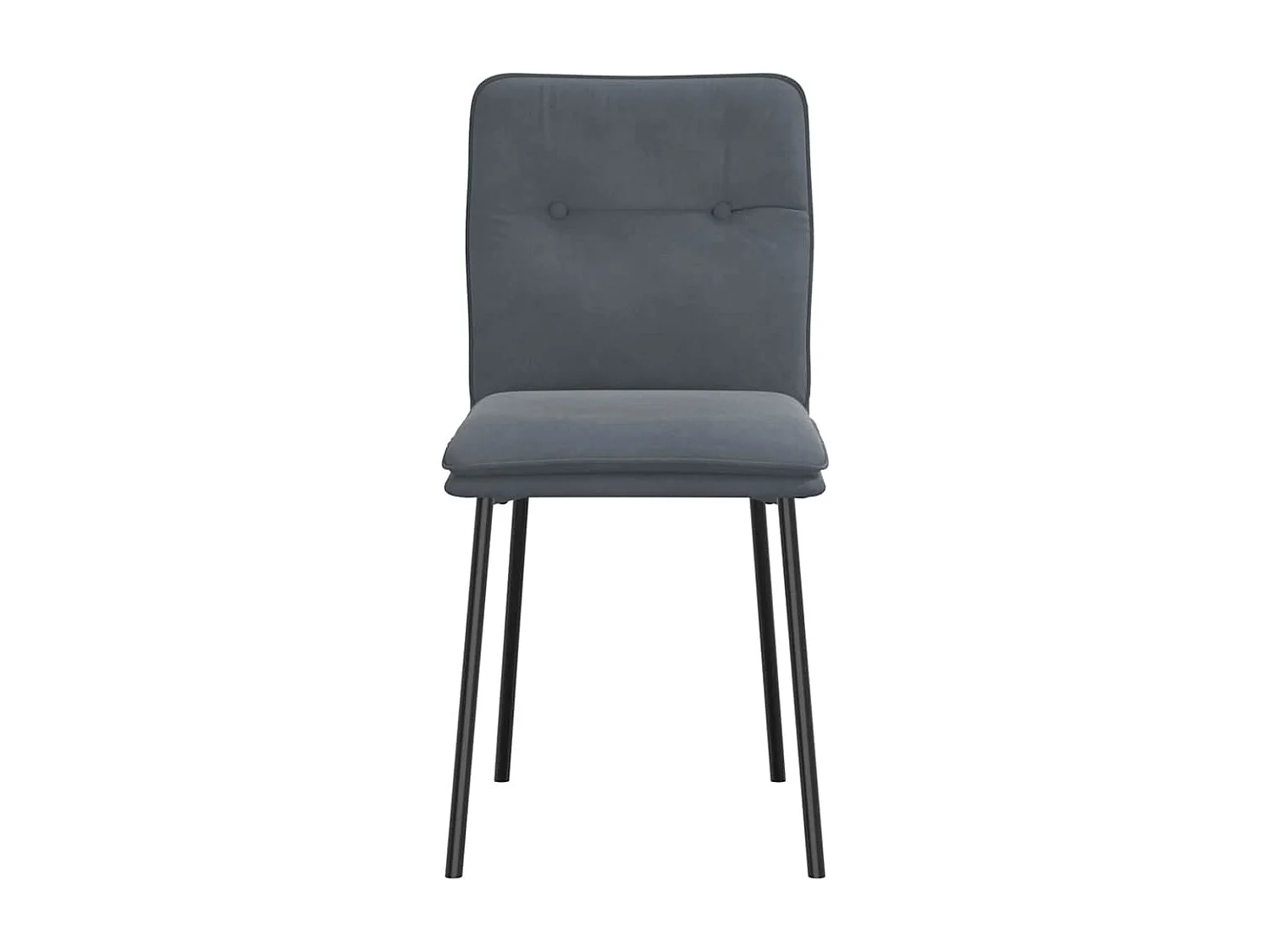 Chaises à manger lot de 6 gris foncé velours