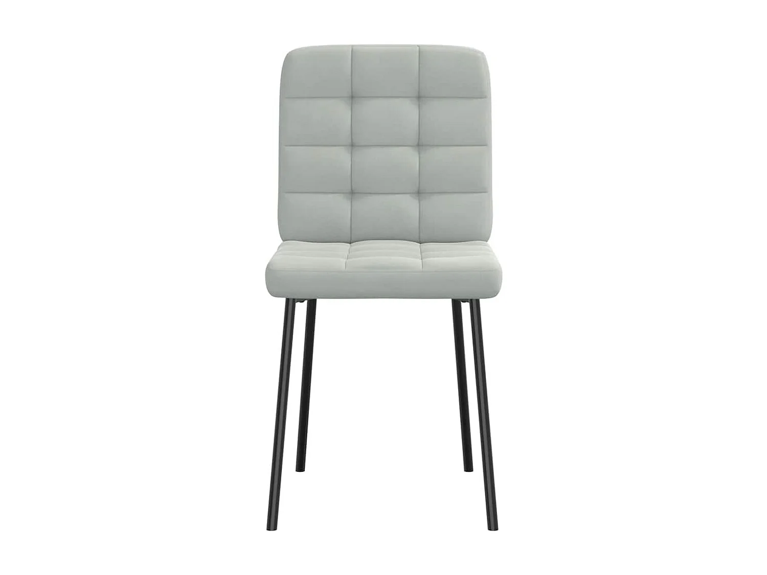 Chaises à manger lot de 6 gris clair velours