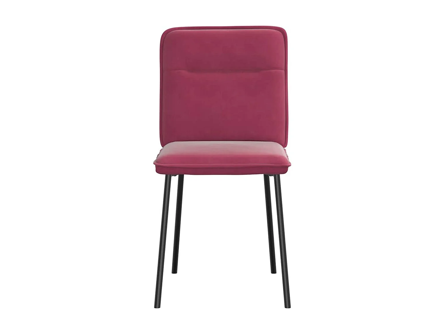 Chaises à manger lot de 6 rouge bordeaux velours