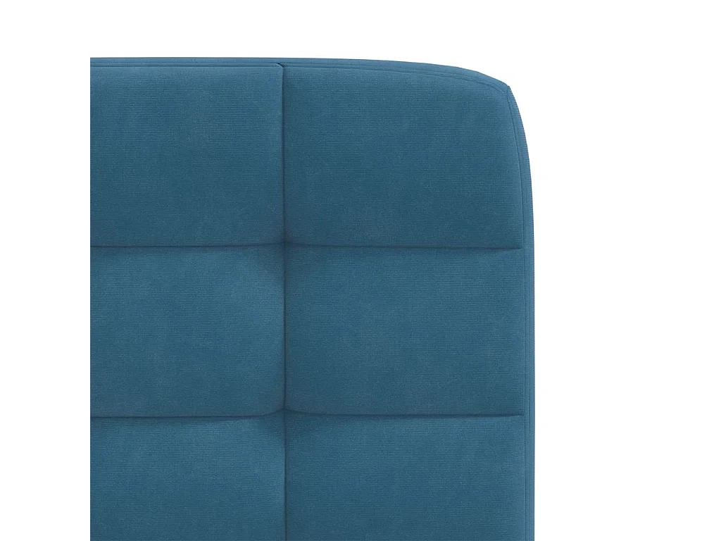 Chaises à manger lot de 6 bleu velours