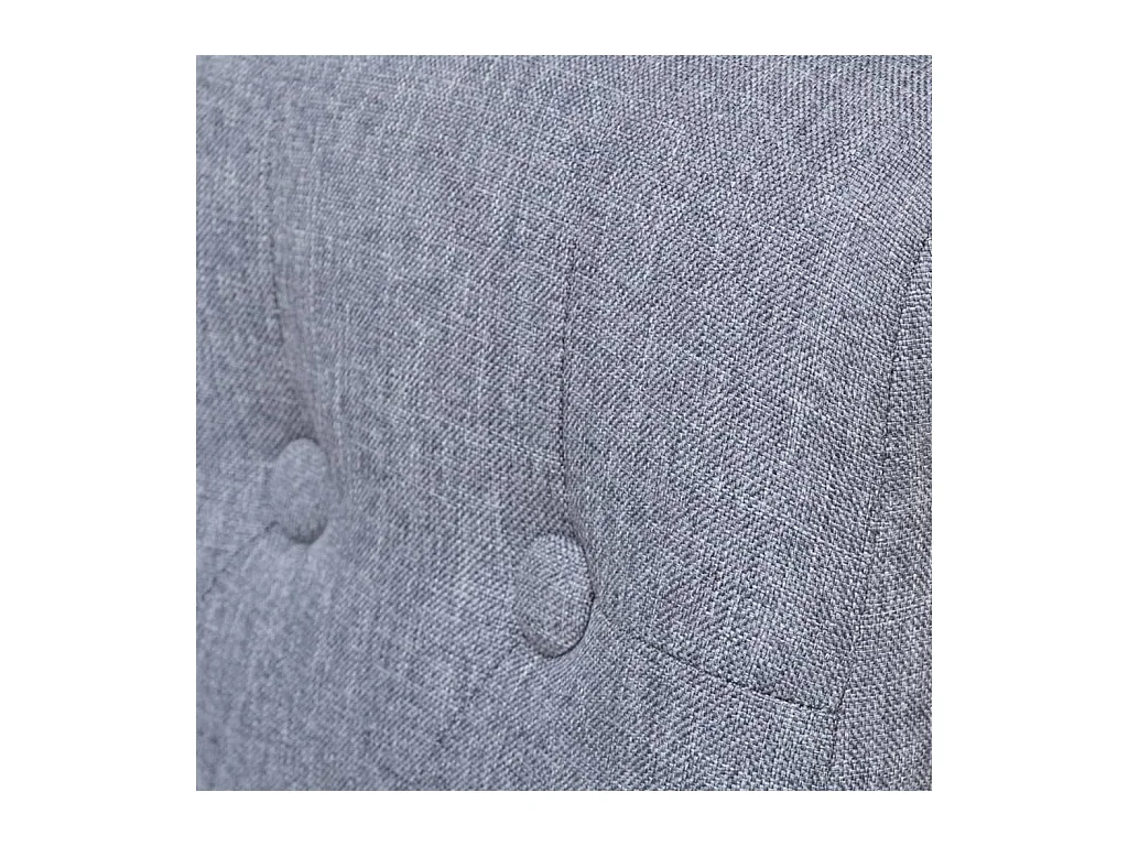 Cadeiras de jantar 6 peças tecido cinzento-claro