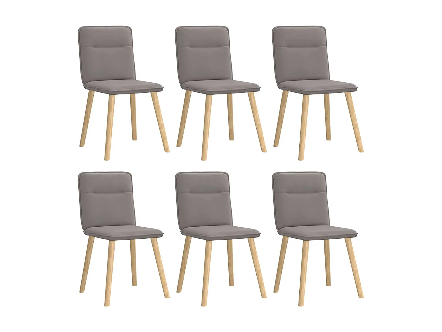 Eetkamerstoelen 6 st stof taupe
