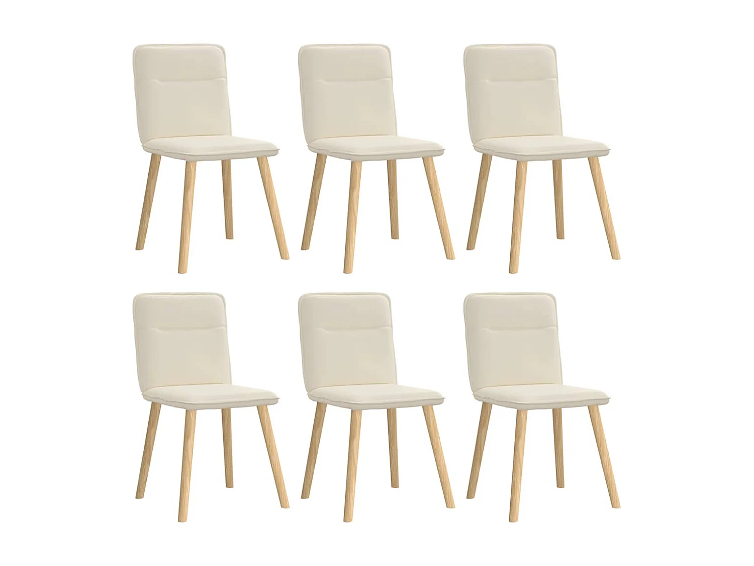 Eetkamerstoelen 6 st linnen