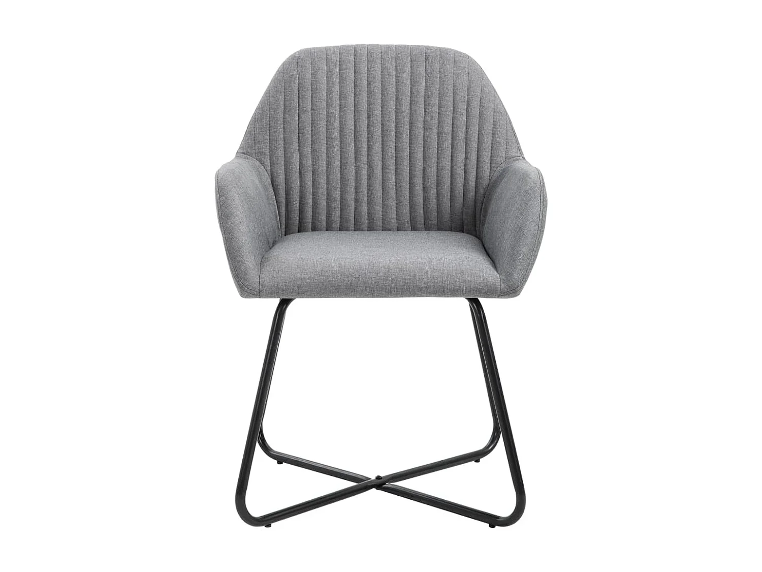 Chaises à manger lot de 6 gris clair tissu