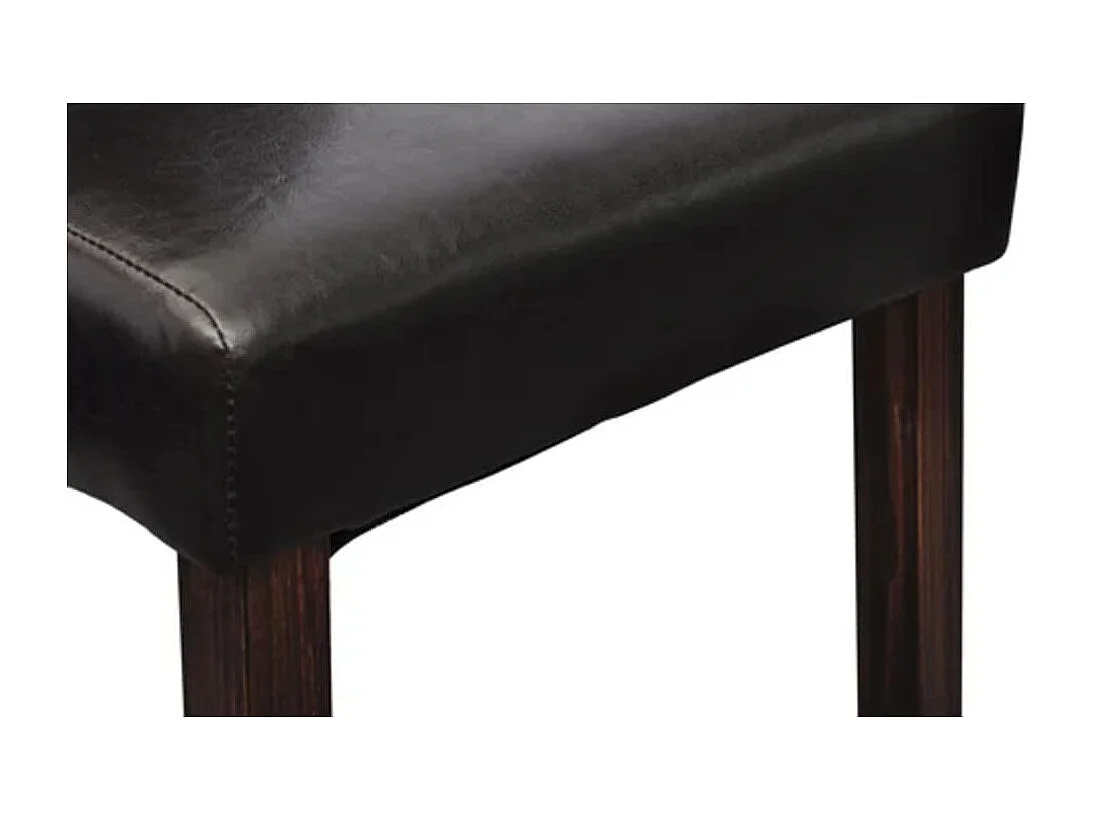 Cadeiras de jantar 6 peças couro artificial castanho