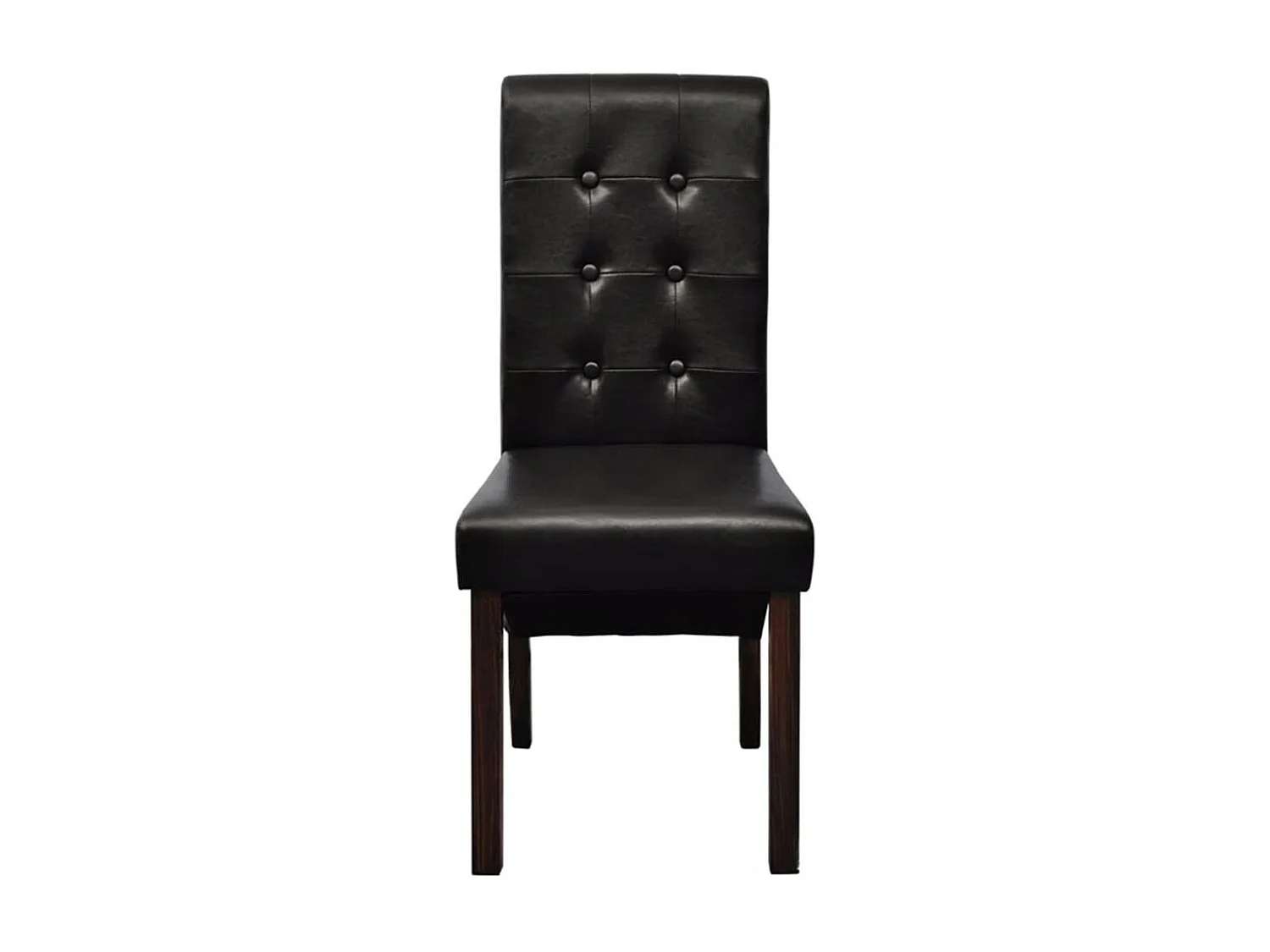 Cadeiras de jantar 6 peças couro artificial castanho