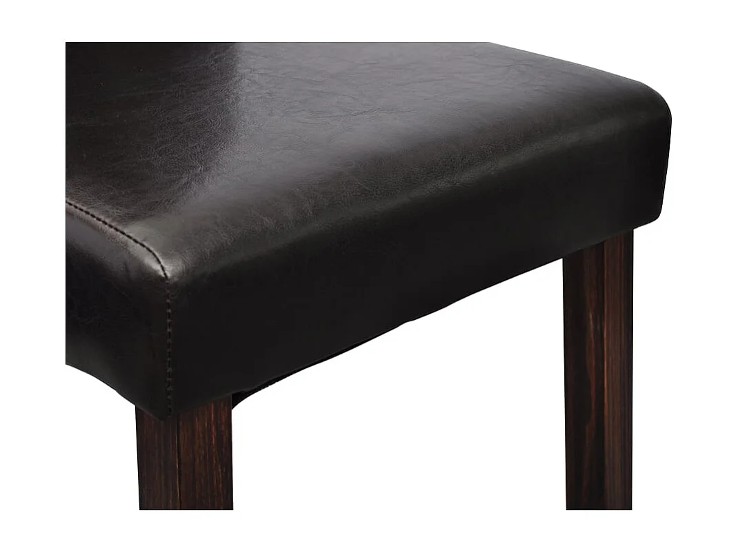 Eetkamerstoelen 6 st kunstleer zwart