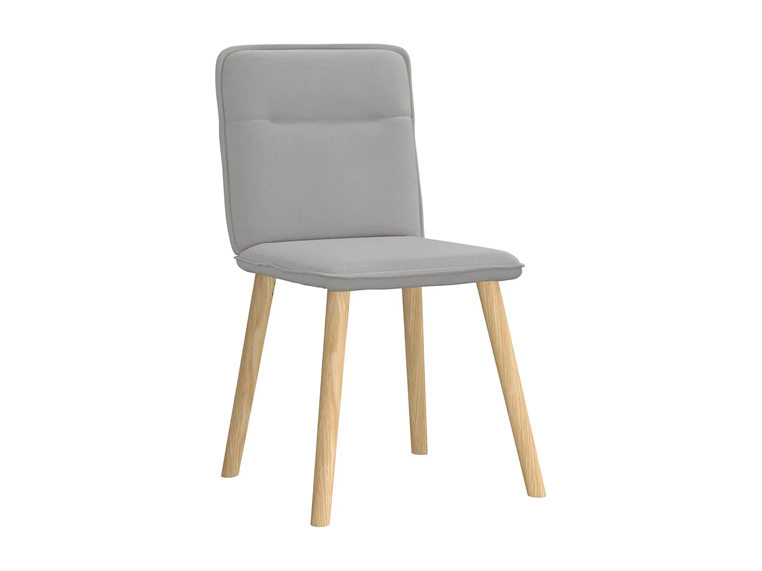 Sillas de comedor 6 unidades tela gris nube