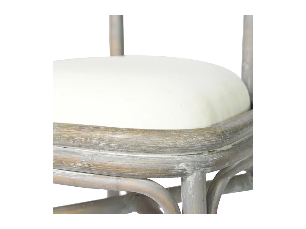 Sillas de comedor 6 unidades lino gris