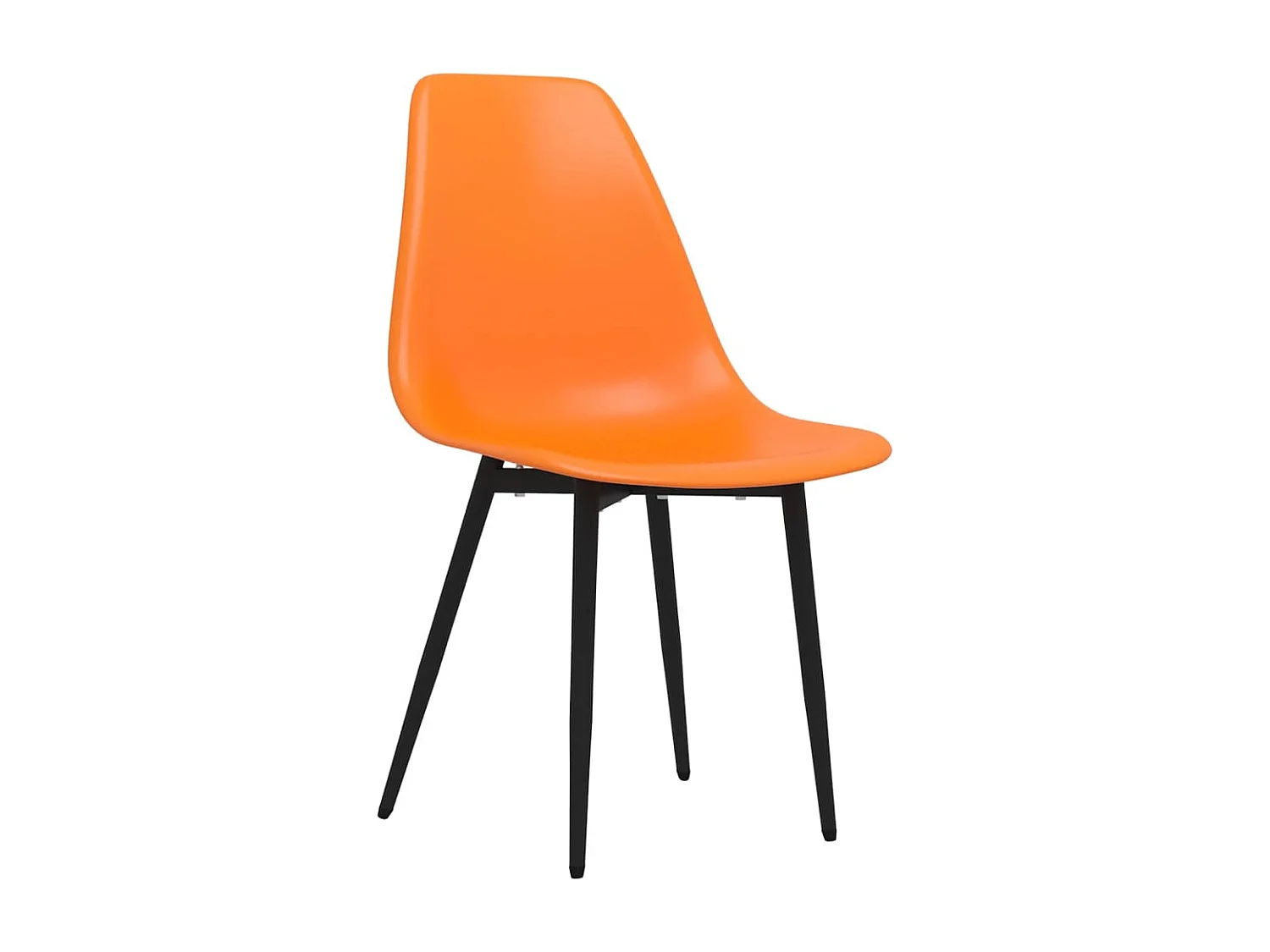 Chaises à manger lot de 6 orange PP