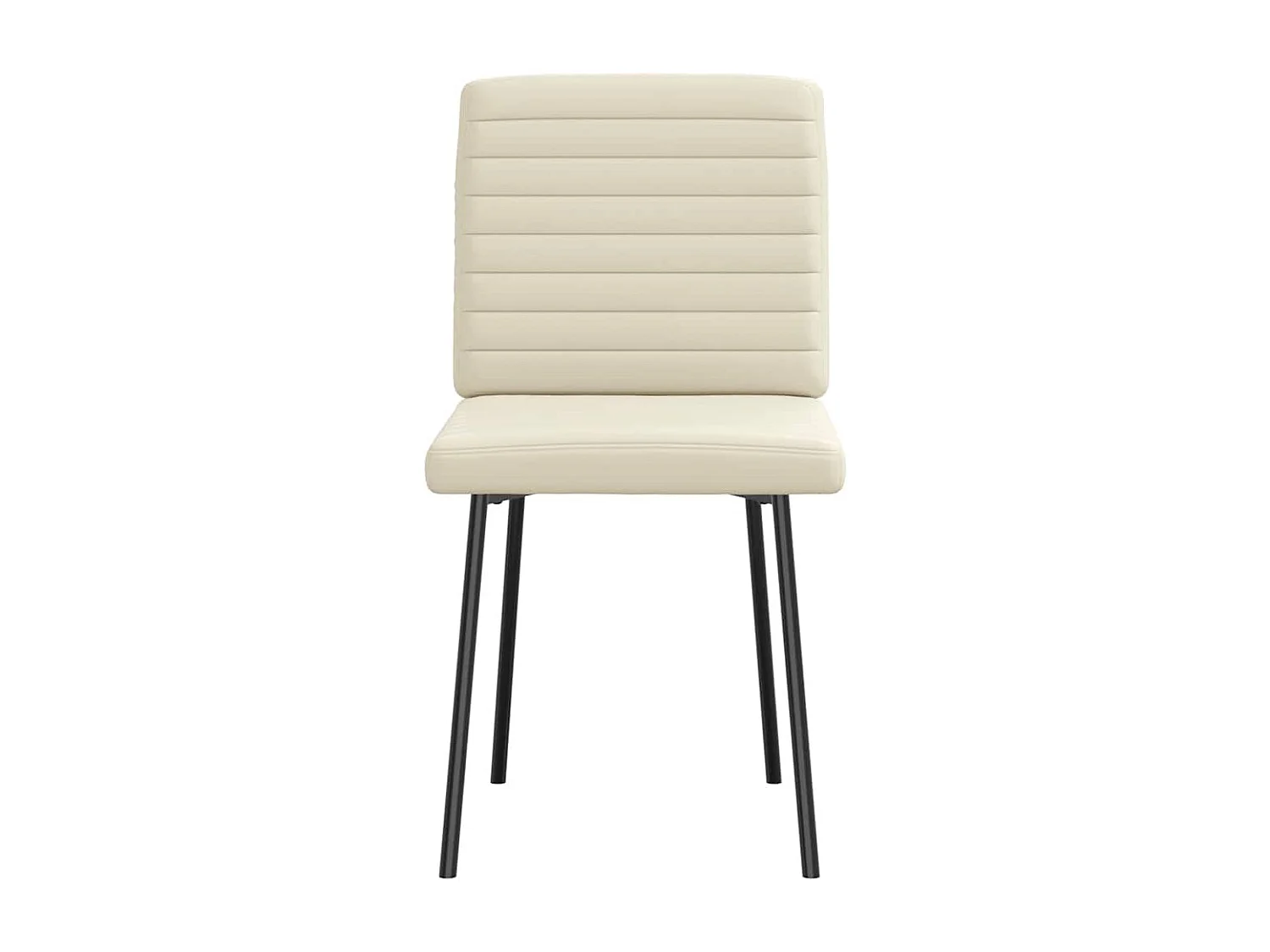 Chaises à manger lot de 6 crème similicuir