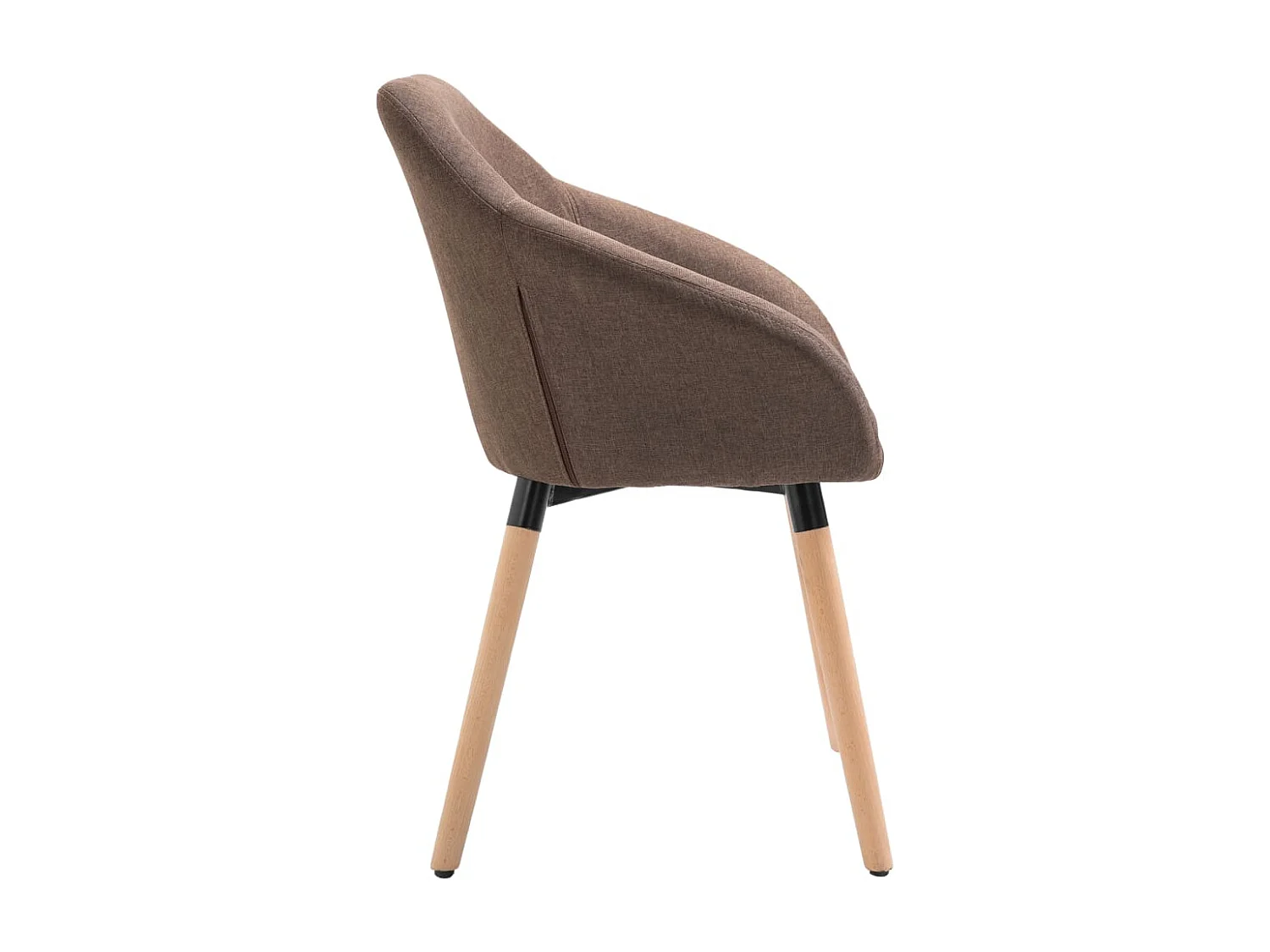 Chaises à manger lot de 6 marron tissu