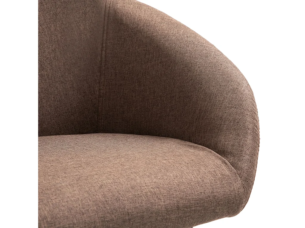 Chaises à manger lot de 6 marron tissu