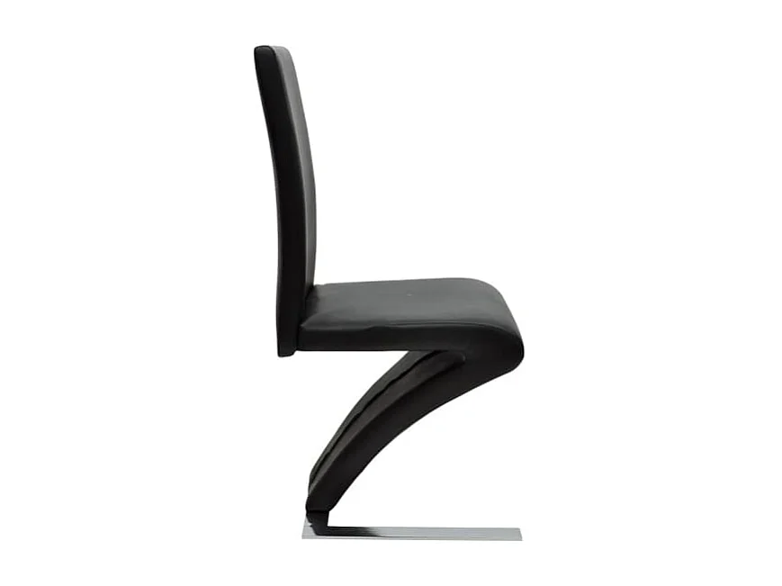 Sillas de comedor 6 unidades cuero sintético negro