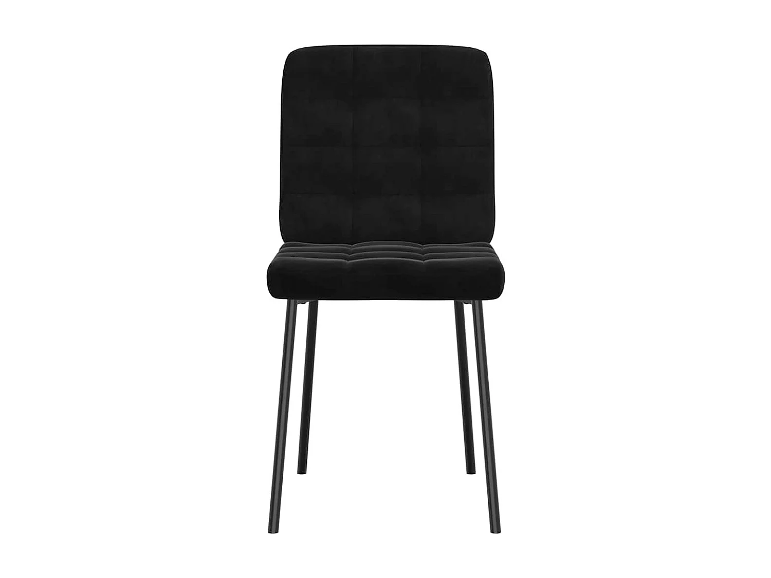 Chaises à manger lot de 6 noir velours