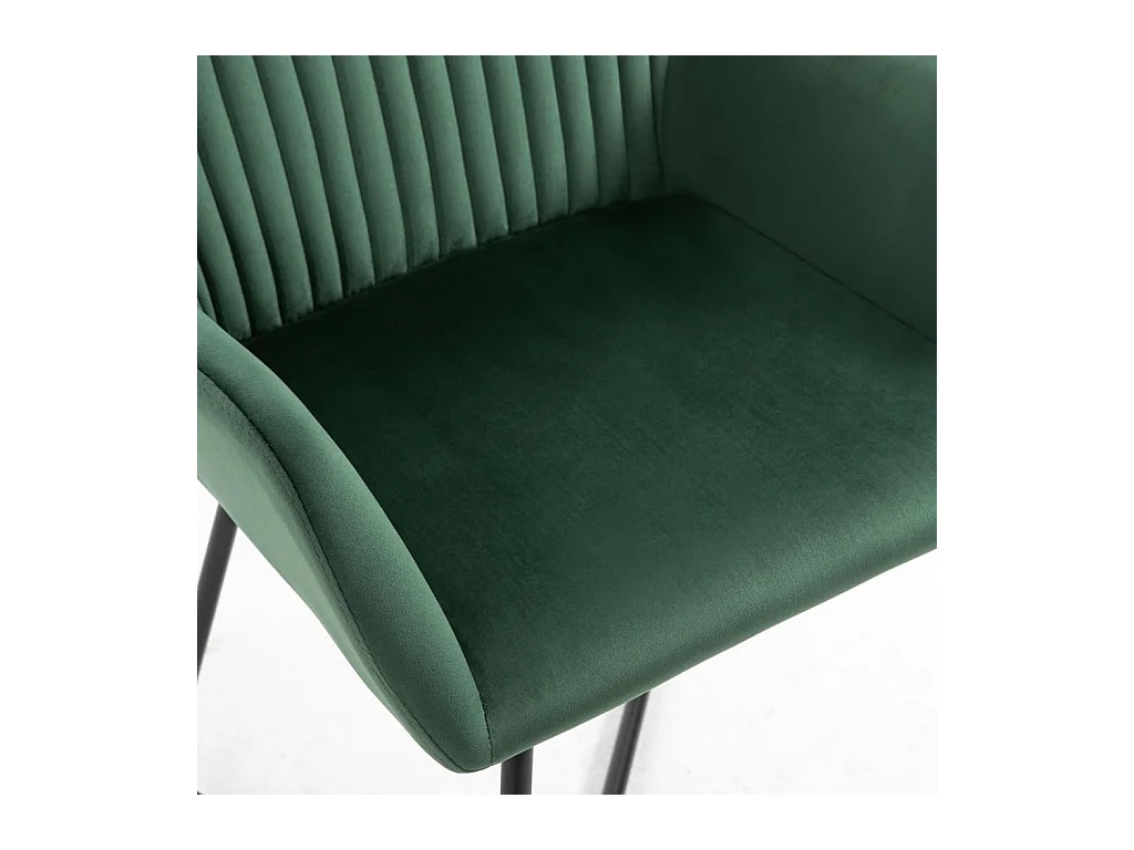 Sillas de comedor 6 unidades de terciopelo verde