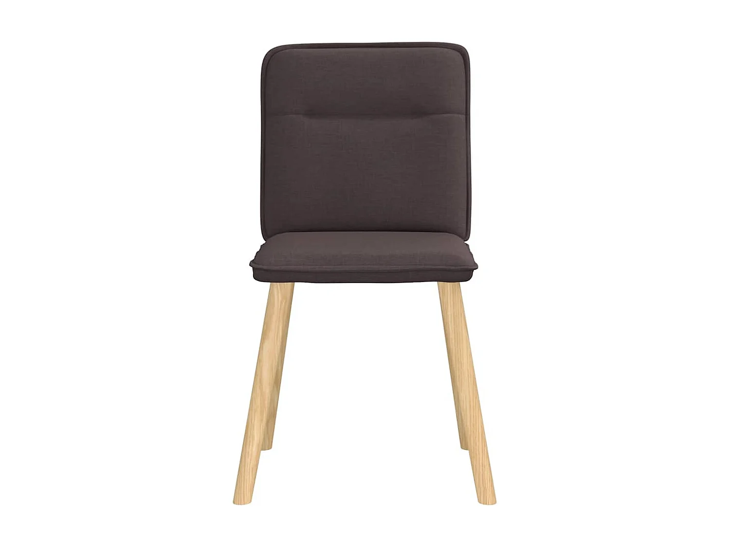 Cadeiras de jantar 6 peças tecido castanho-escuro