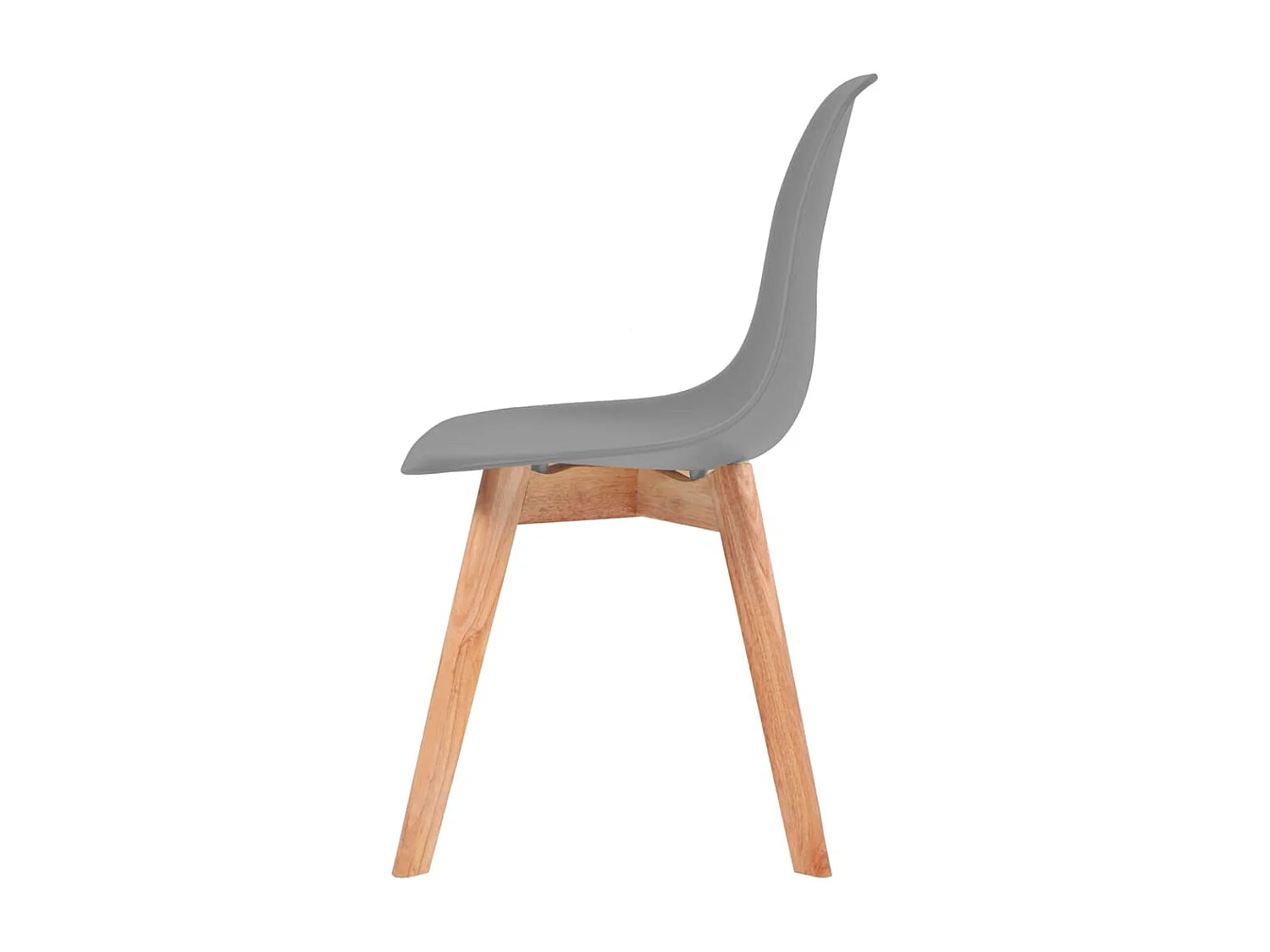 Eetkamerstoelen 6 st kunststof grijs