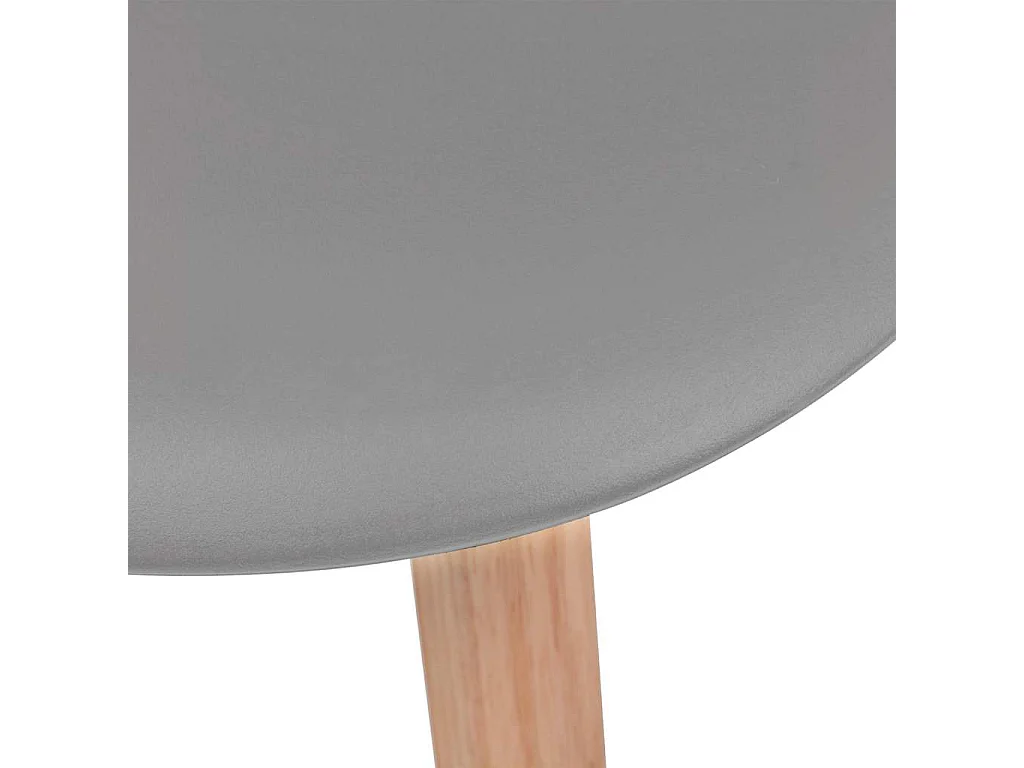 Eetkamerstoelen 6 st kunststof grijs