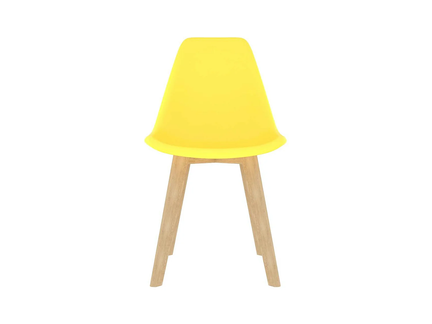 Chaises à manger lot de 6 jaune plastique