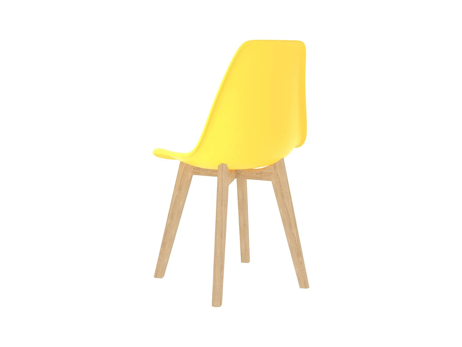Chaises à manger lot de 6 jaune plastique