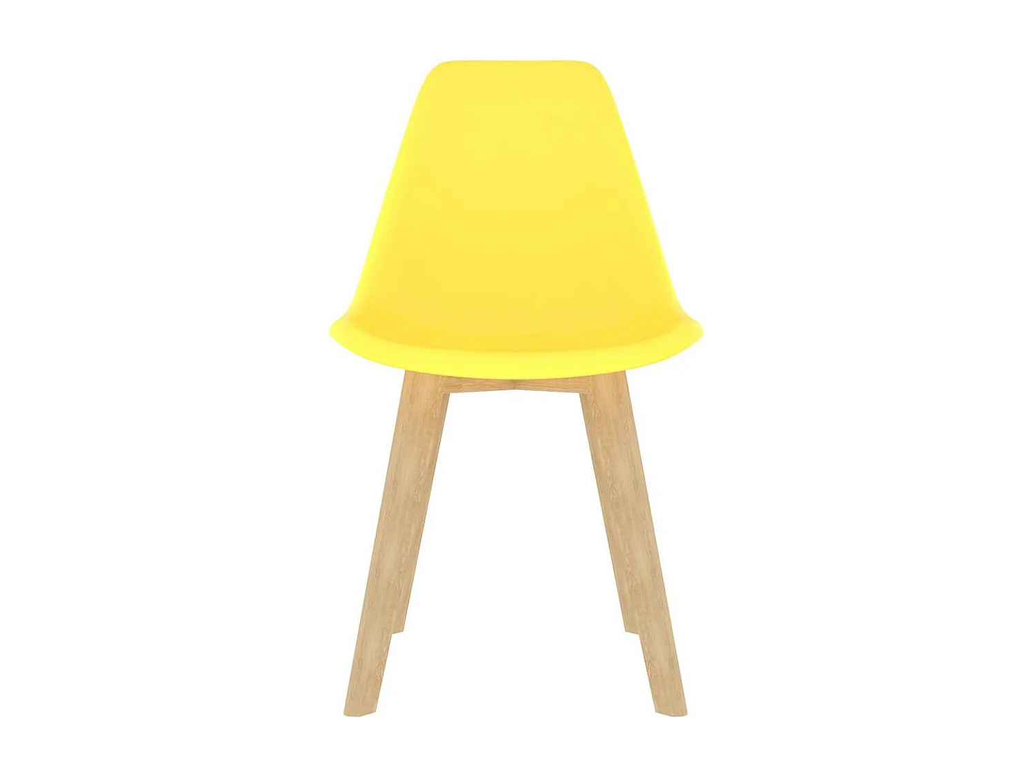 Chaises à manger lot de 6 jaune plastique