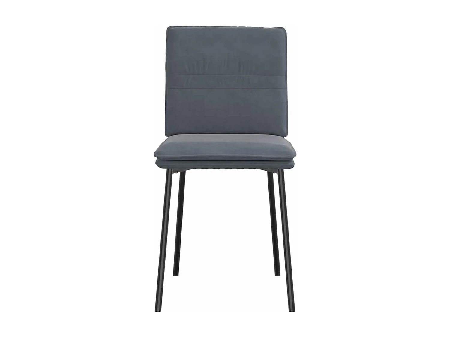 Chaises à manger lot de 6 gris foncé velours