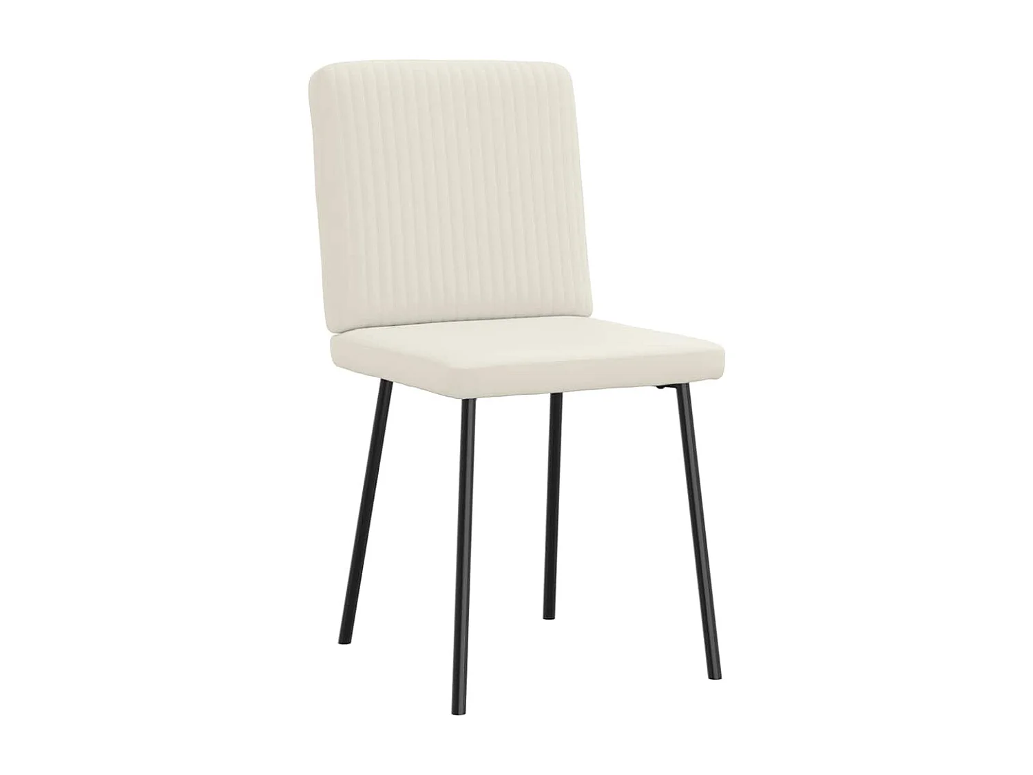 Chaises à manger lot de 6 crème velours