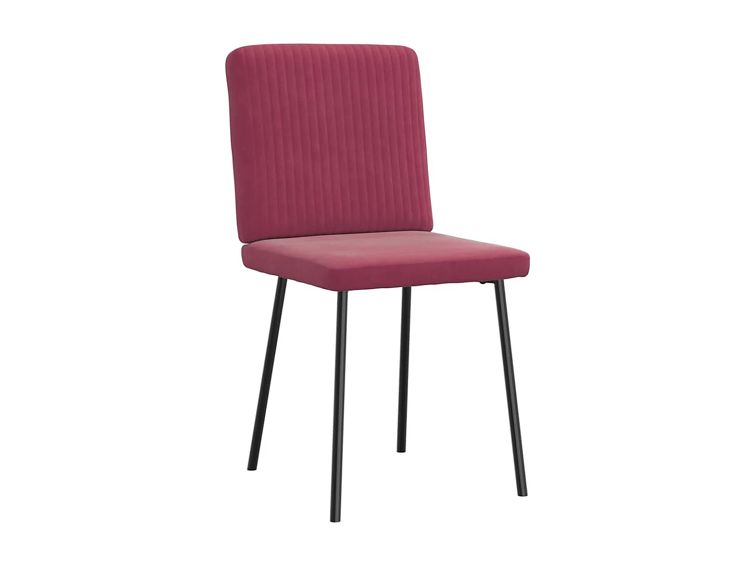 Chaises à manger lot de 6 rouge bordeaux velours