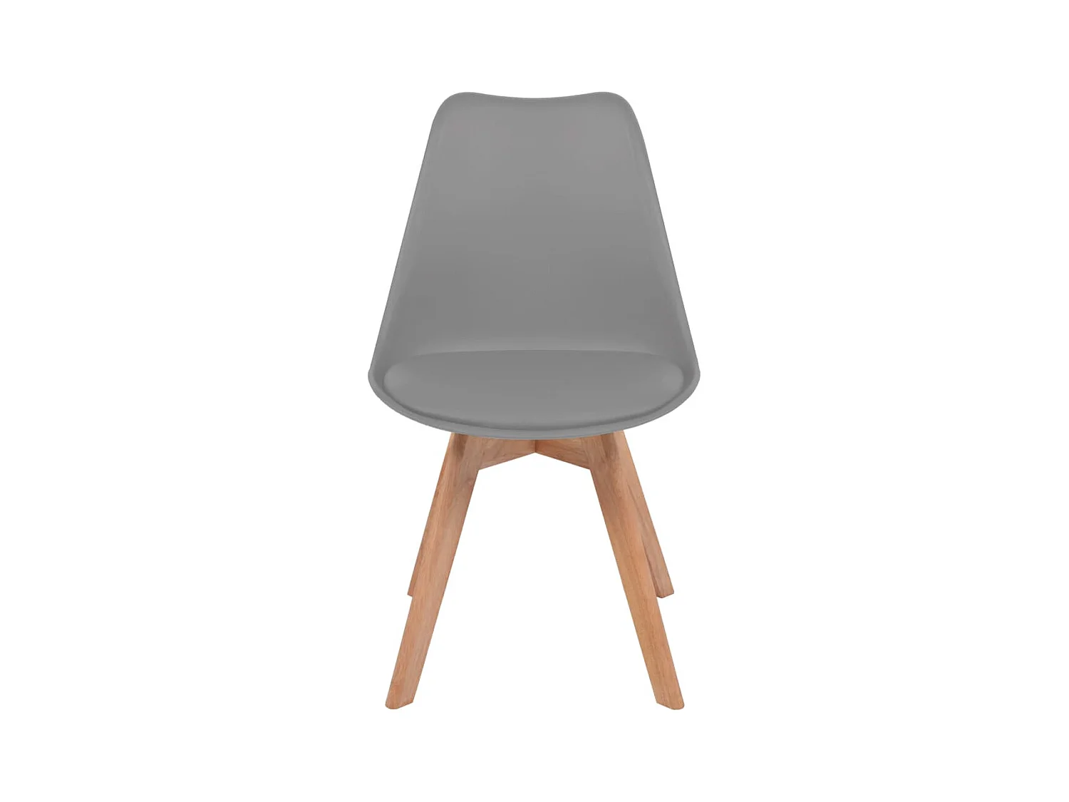 Chaises à manger lot de 6 Gris Plastique