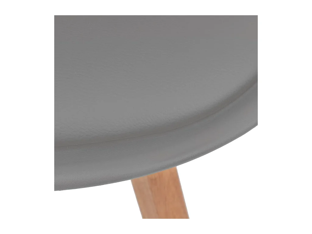 Chaises à manger lot de 6 Gris Plastique