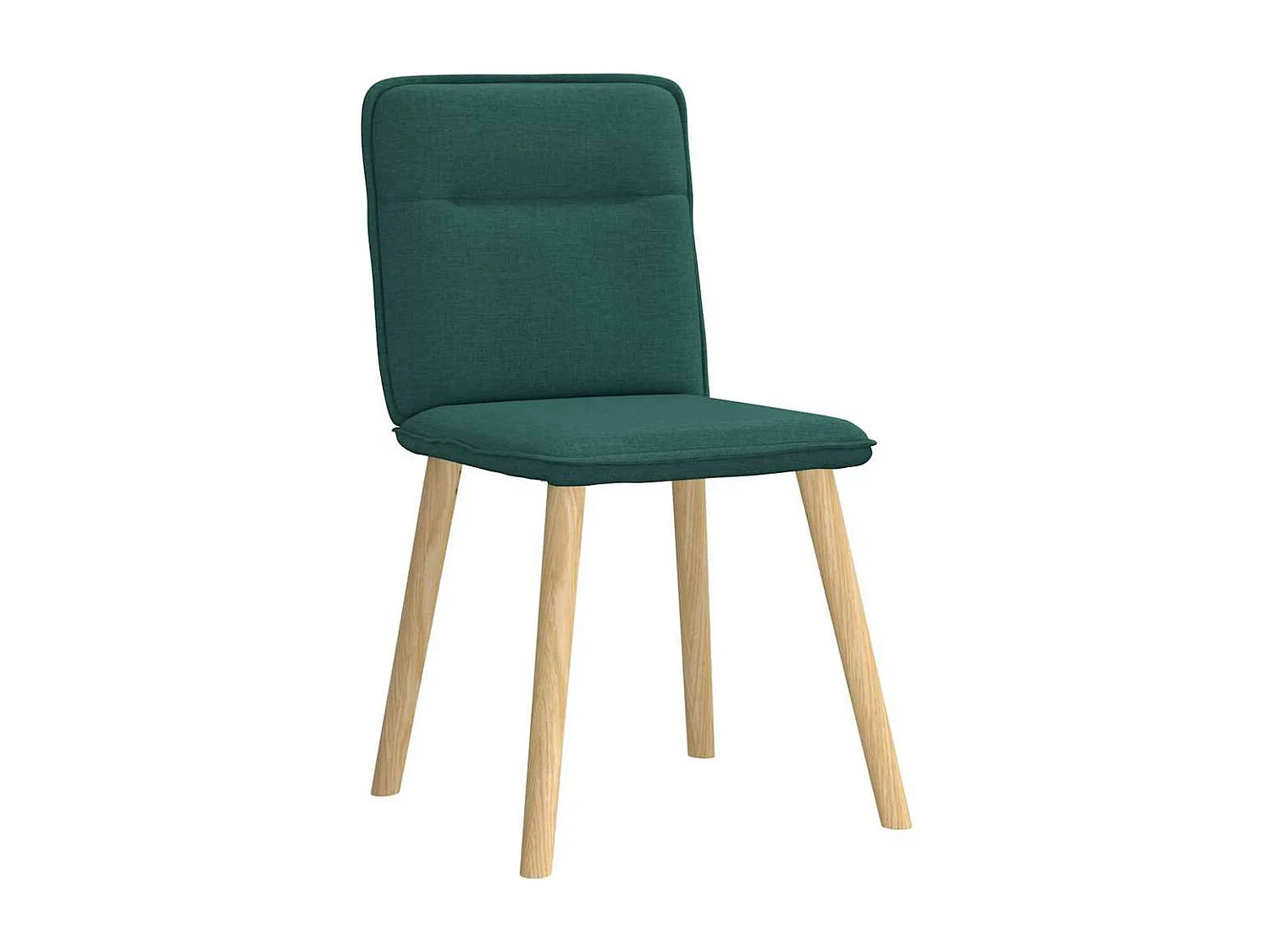 Sillas de comedor 6 unidades tela verde oscuro