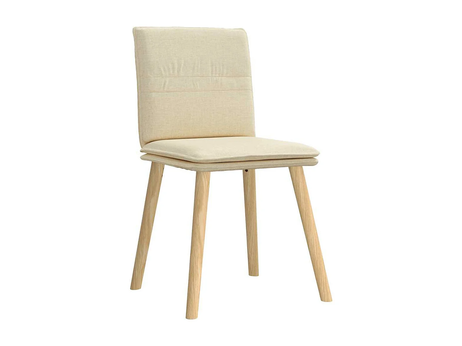Eetkamerstoelen 6 st stof crèmekleurig