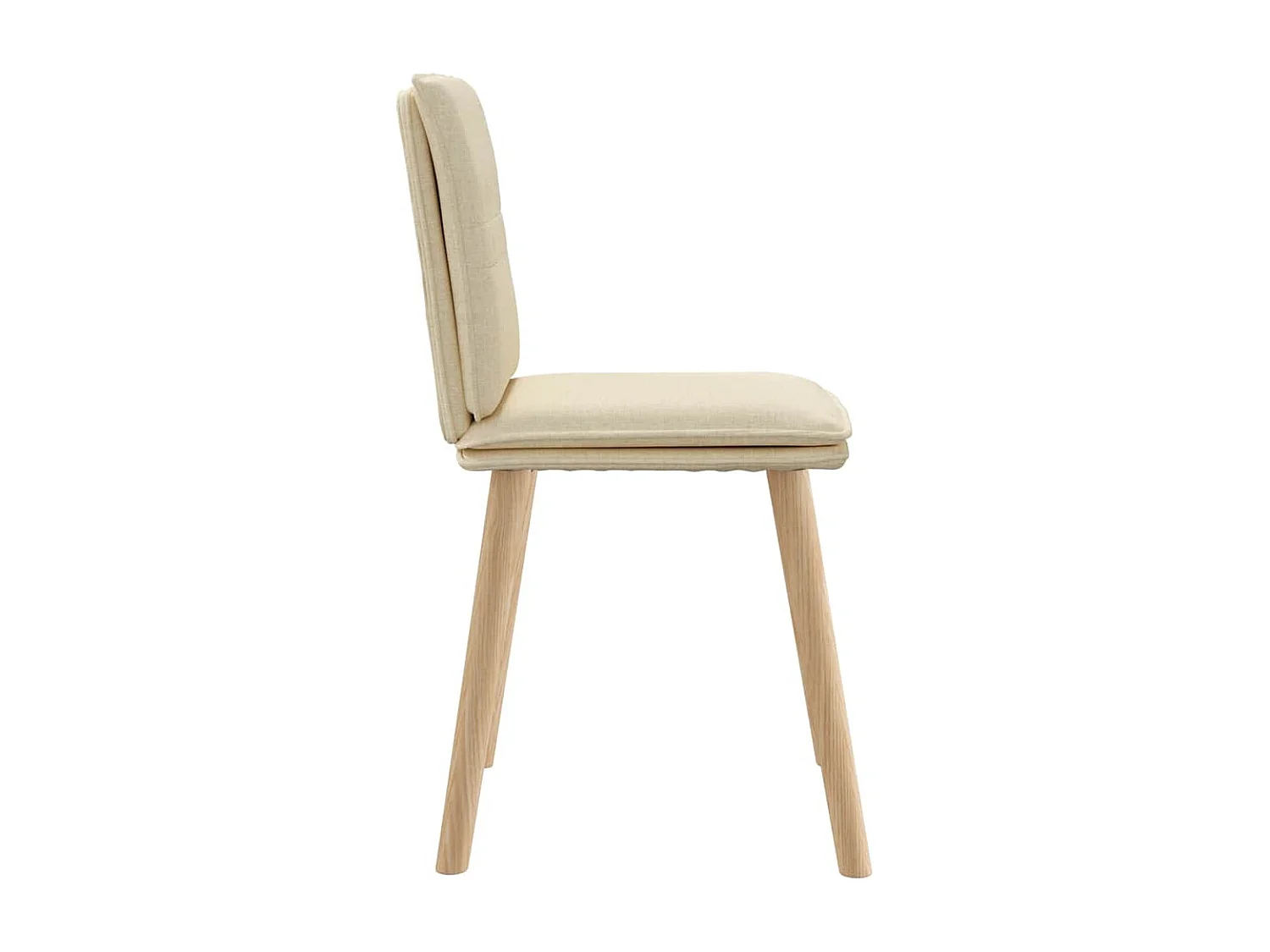 Eetkamerstoelen 6 st stof crèmekleurig