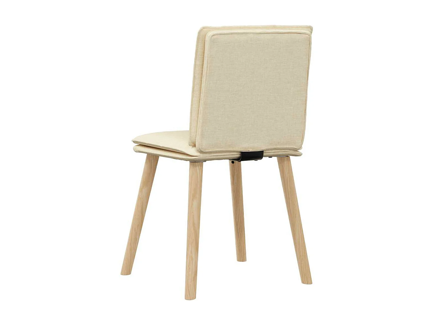 Eetkamerstoelen 6 st stof crèmekleurig