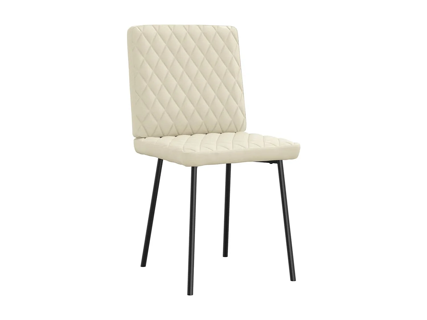 Chaises à manger lot de 6 crème similicuir