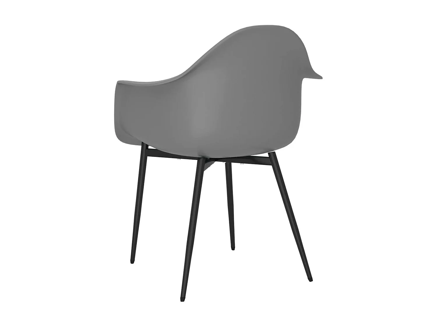 Eetkamerstoelen 6 st PP grijs