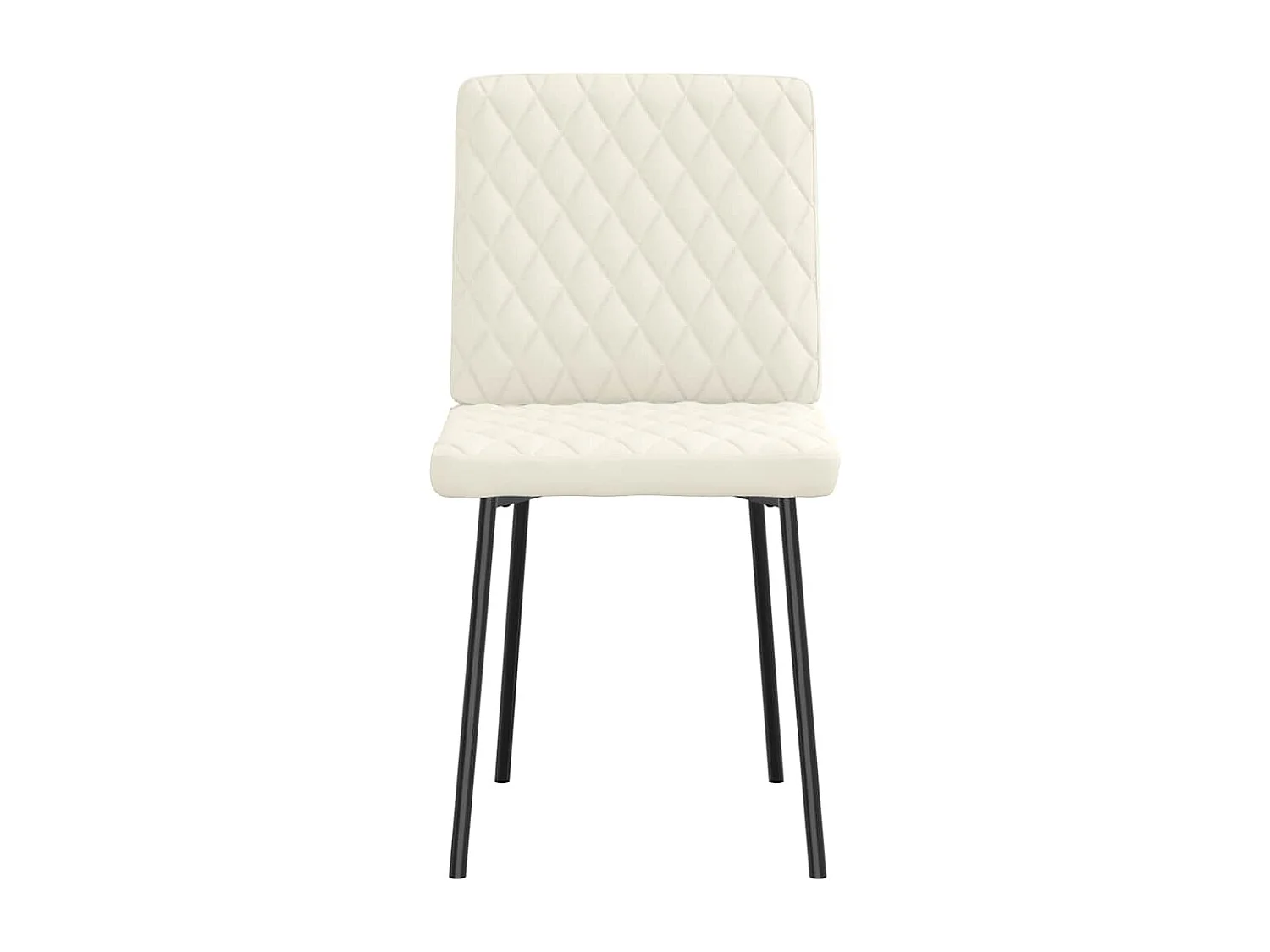 Eetkamerstoelen 6 st fluweel crèmekleurig